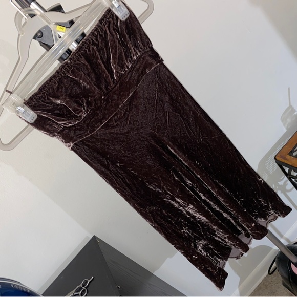 ▪️Short Strapless Empire Waist Crushed Velour/Velvet Dress by Juicy Couture - Picture 11 of 13